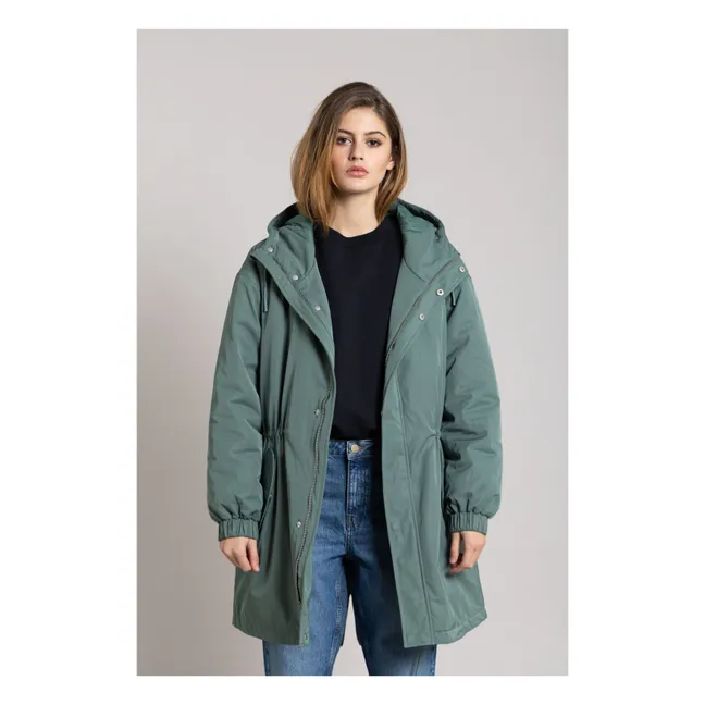 Zebra Recycled Fiber Lined Parka | Teal