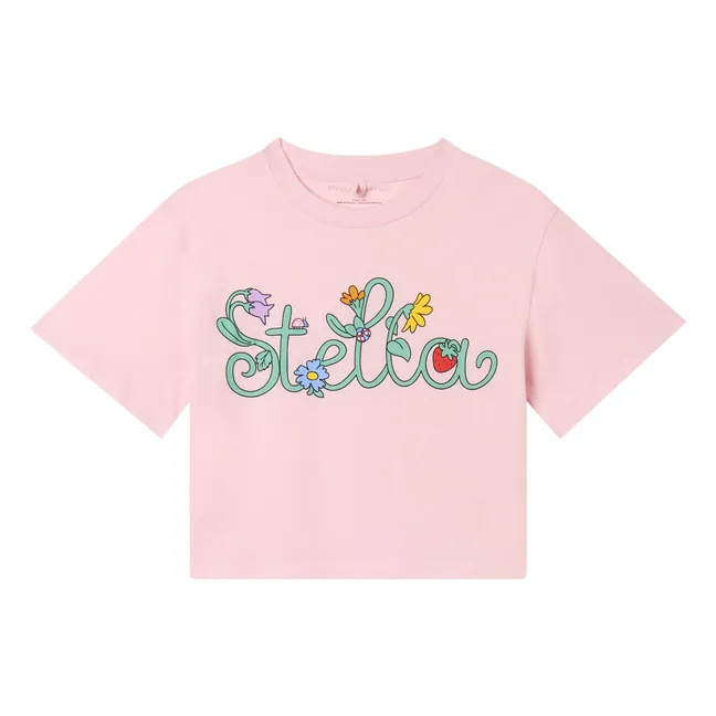 T-shirt Crop Stella Coton Bio | Rose
