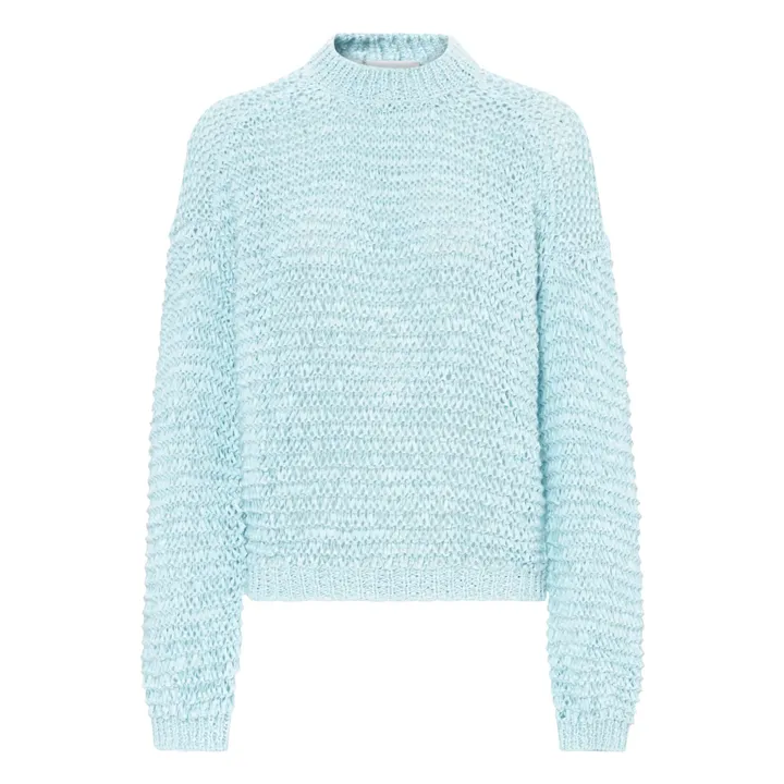 Pull Torsadé | Bleu ciel- Image produit n°0