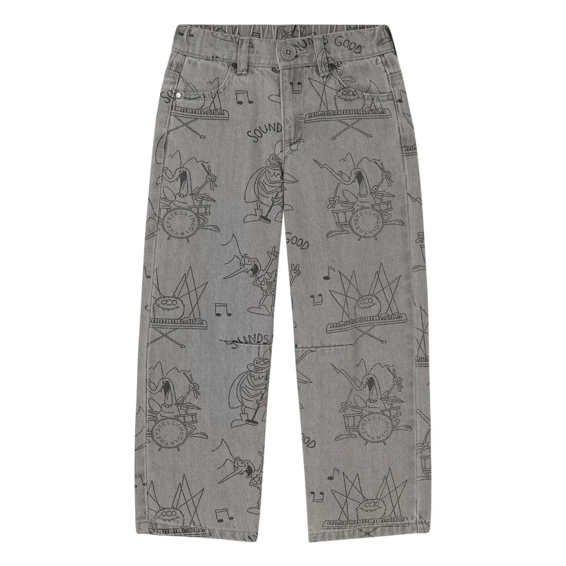Stella Mccartney Kids Boys Grey Organic Cotton Insect Jeans