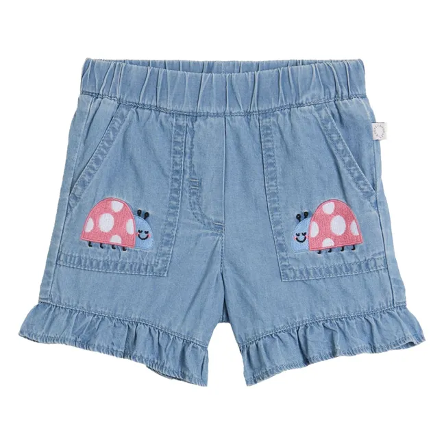 Short Denim Coccinelles | Bleu