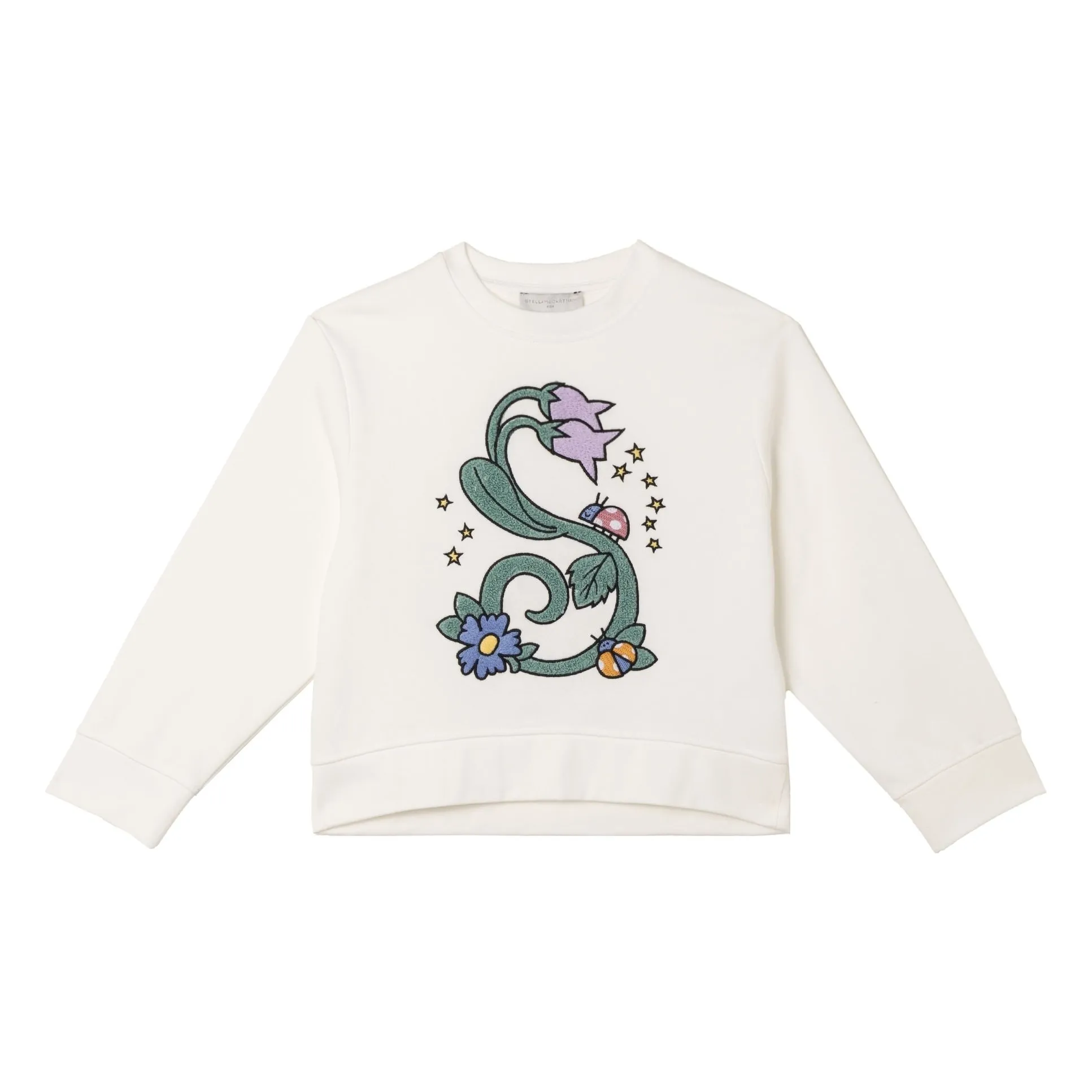Stella Mccartney Kids Ivory Organic Cotton Flower Sweatshirt