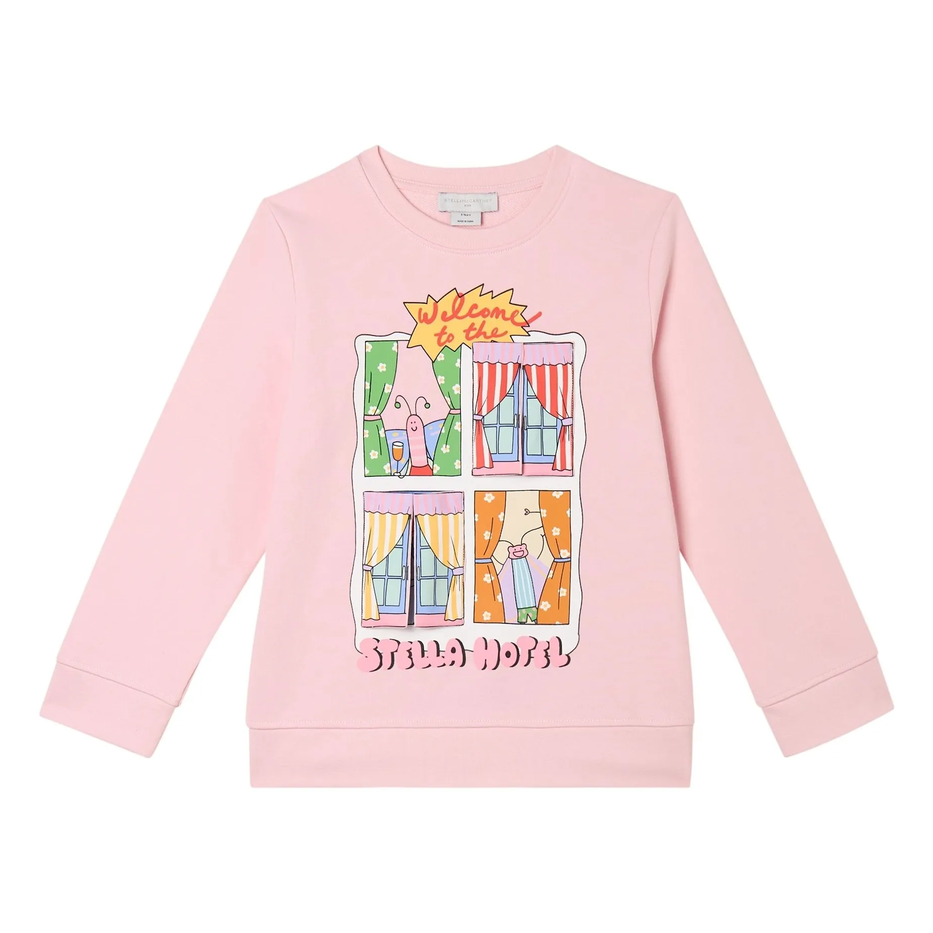 Stella Mccartney Kids Pink Stella Hotel Organic Cotton Sweatshirt