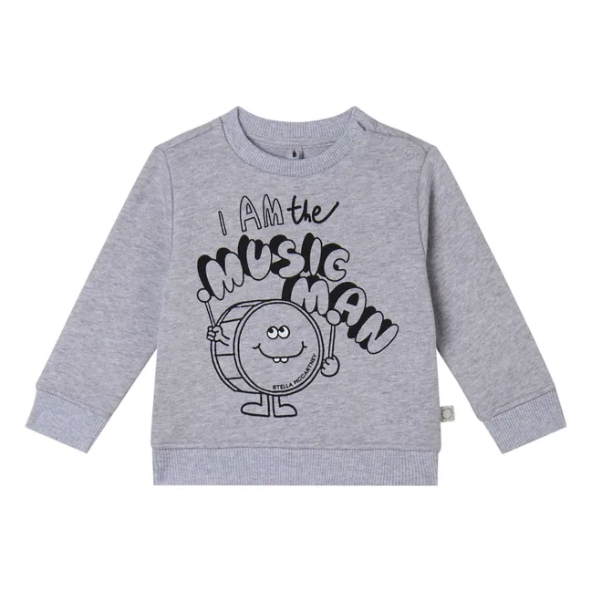 Sweat I Am The Music Man Coton Bio | Gris