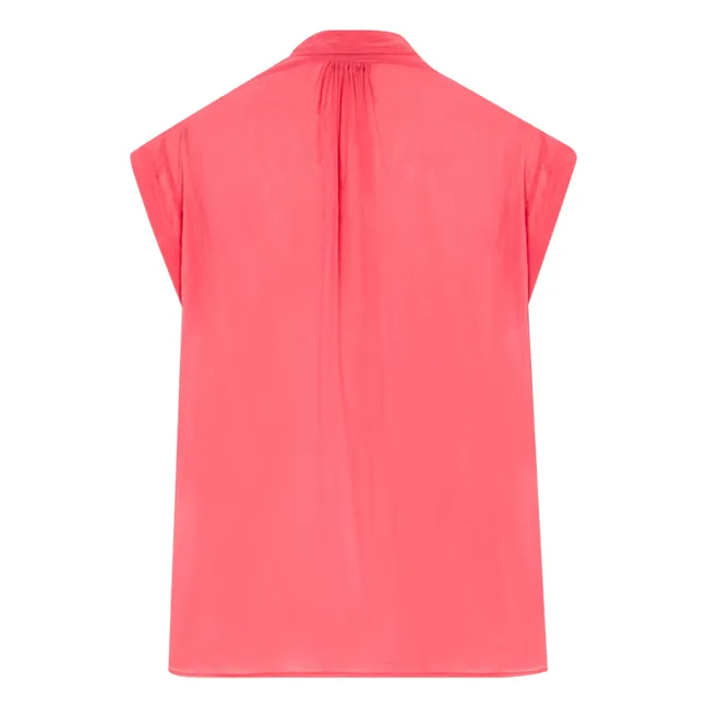 Cotton and silk voile blouse | Pink