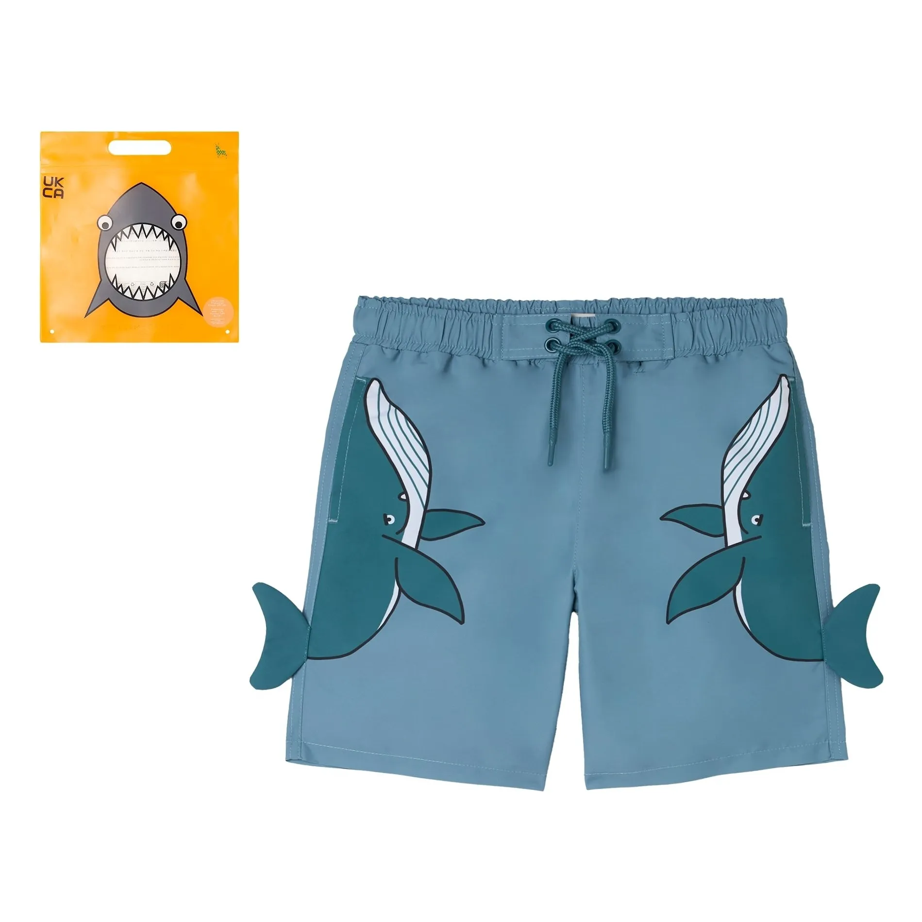 Stella Mccartney Kids Boys Blue Whale Swim Shorts