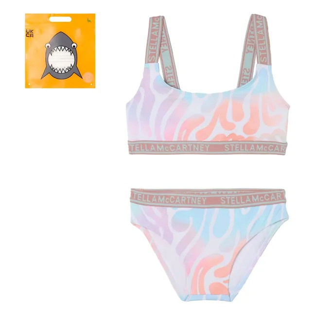 2 Piece Zebra Swimsuit | White