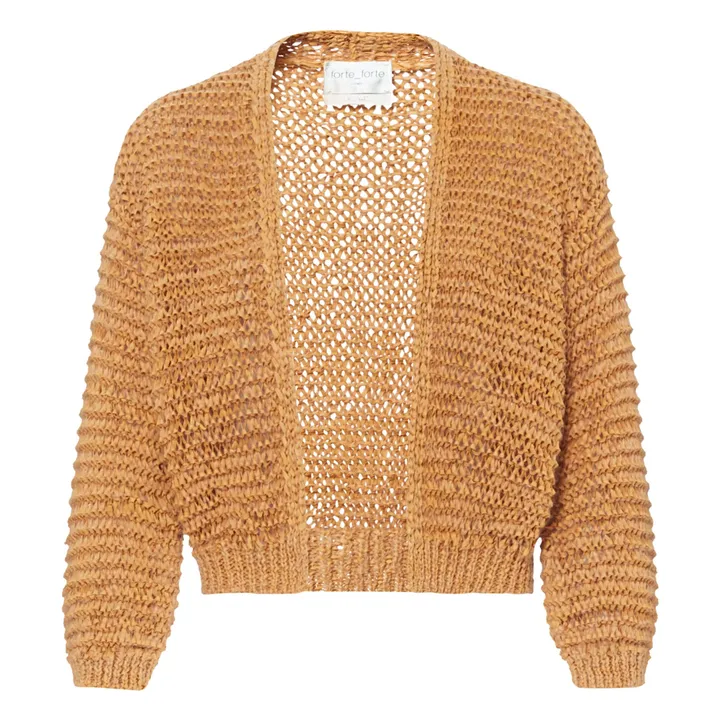 Cardigan Torsadé Fettuccia | Camel- Image produit n°0