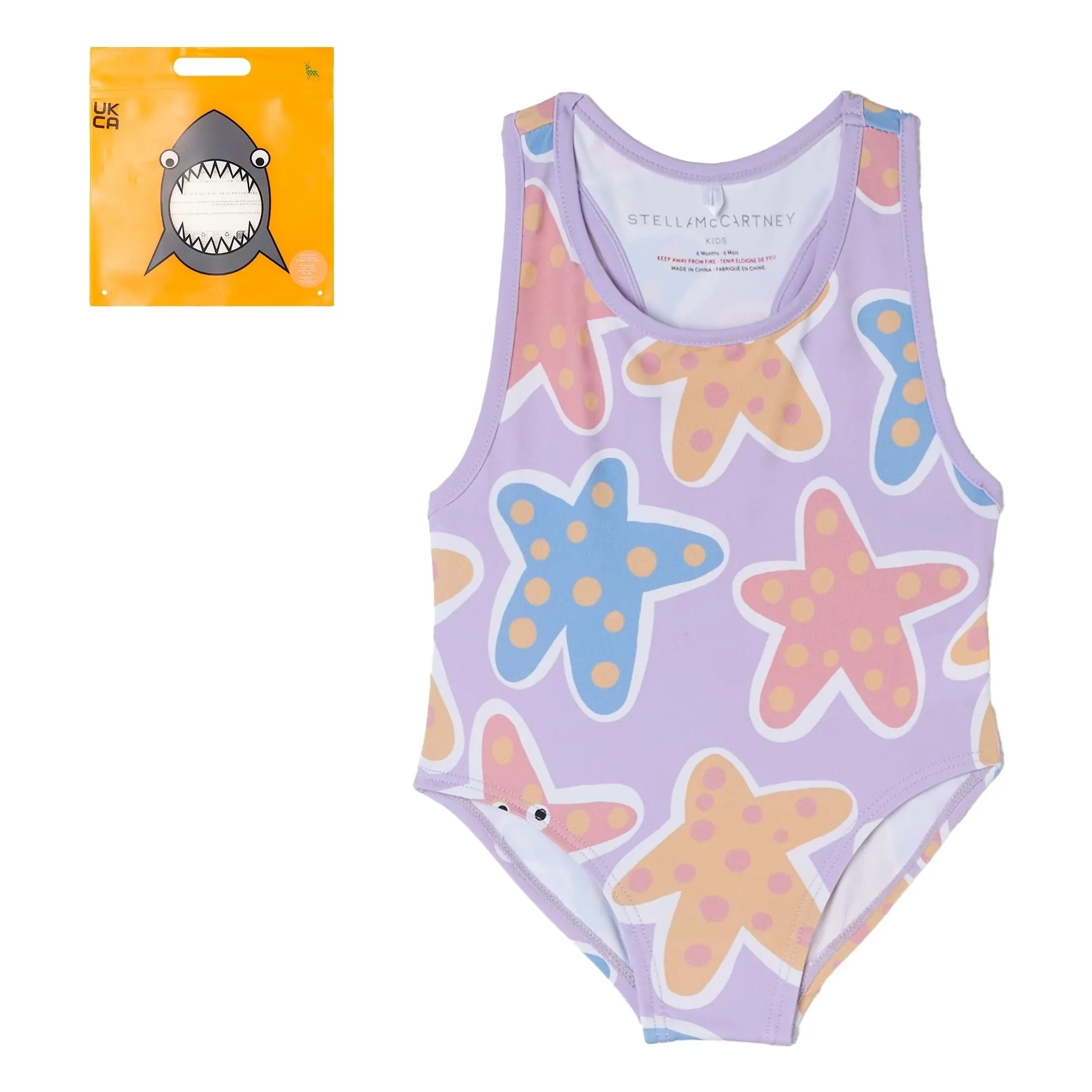 Stella Mccartney Kids Women's Mauve Etoiles De Mer Swimsuit