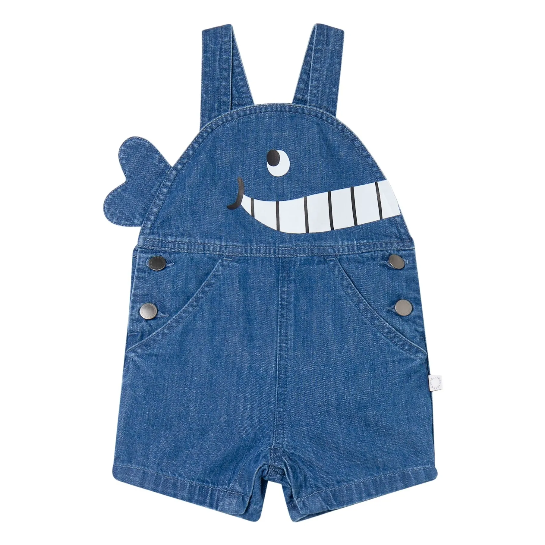 Stella Mccartney Kids Blue Denim Whale Dungarees
