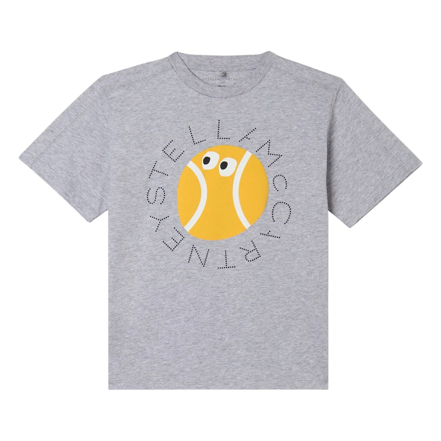 Stella Mccartney Kids Boys Heather Grey Stella Tennis Organic Cotton T-Shirt