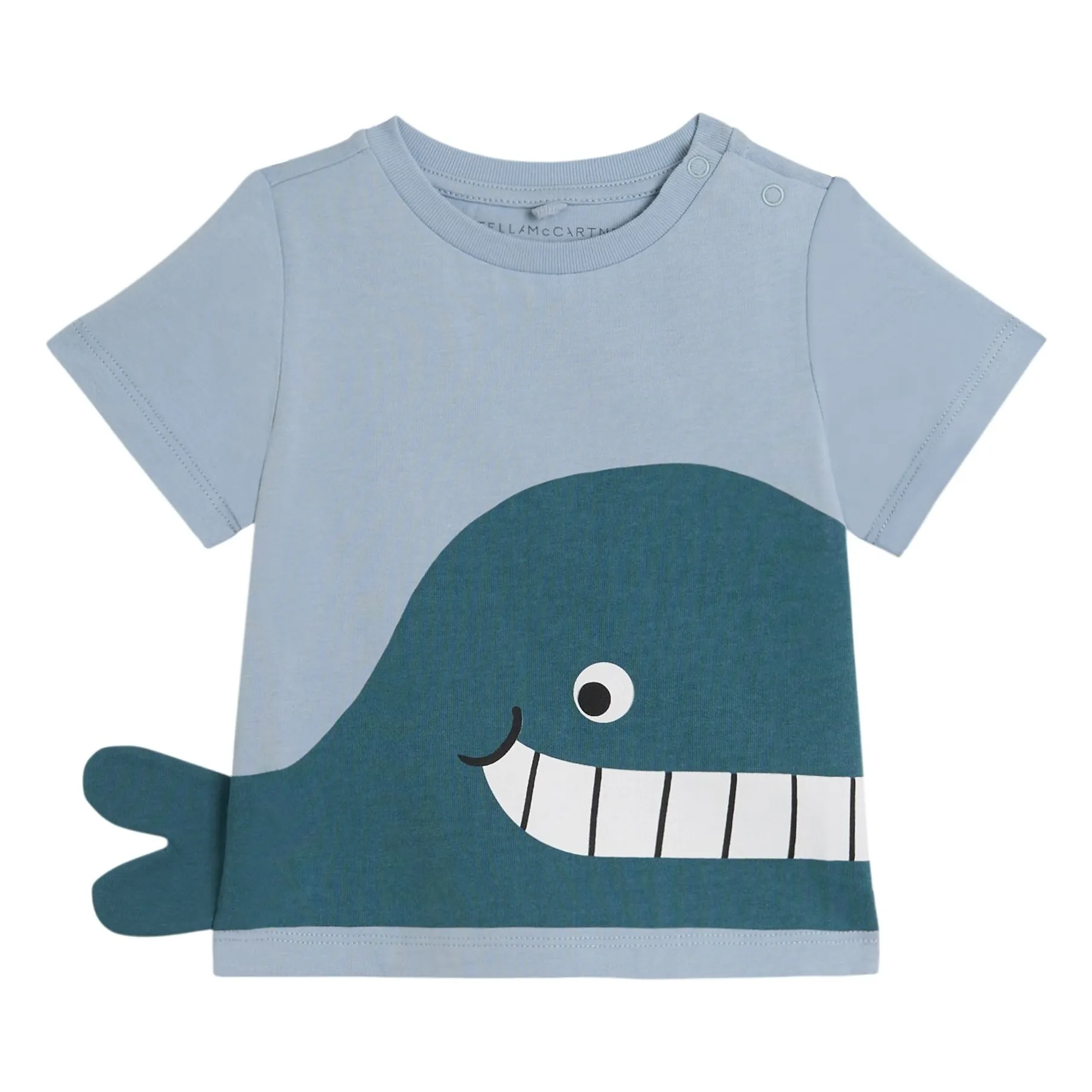 Stella Mccartney Kids Men's Blue Whale Detail T-Shirt