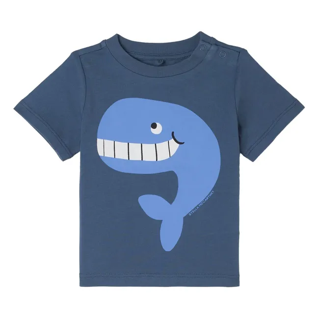 Whale T-shirt Organic cotton | Blue