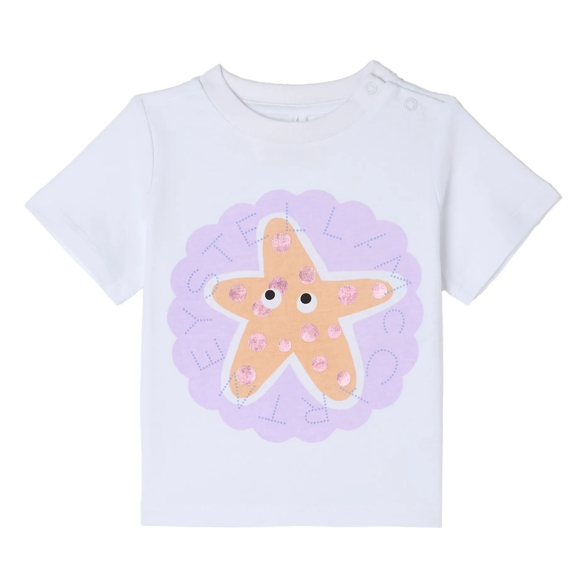 Stella Mccartney Kids Women's White Stella Etoile De Mer Organic Cotton T-Shirt