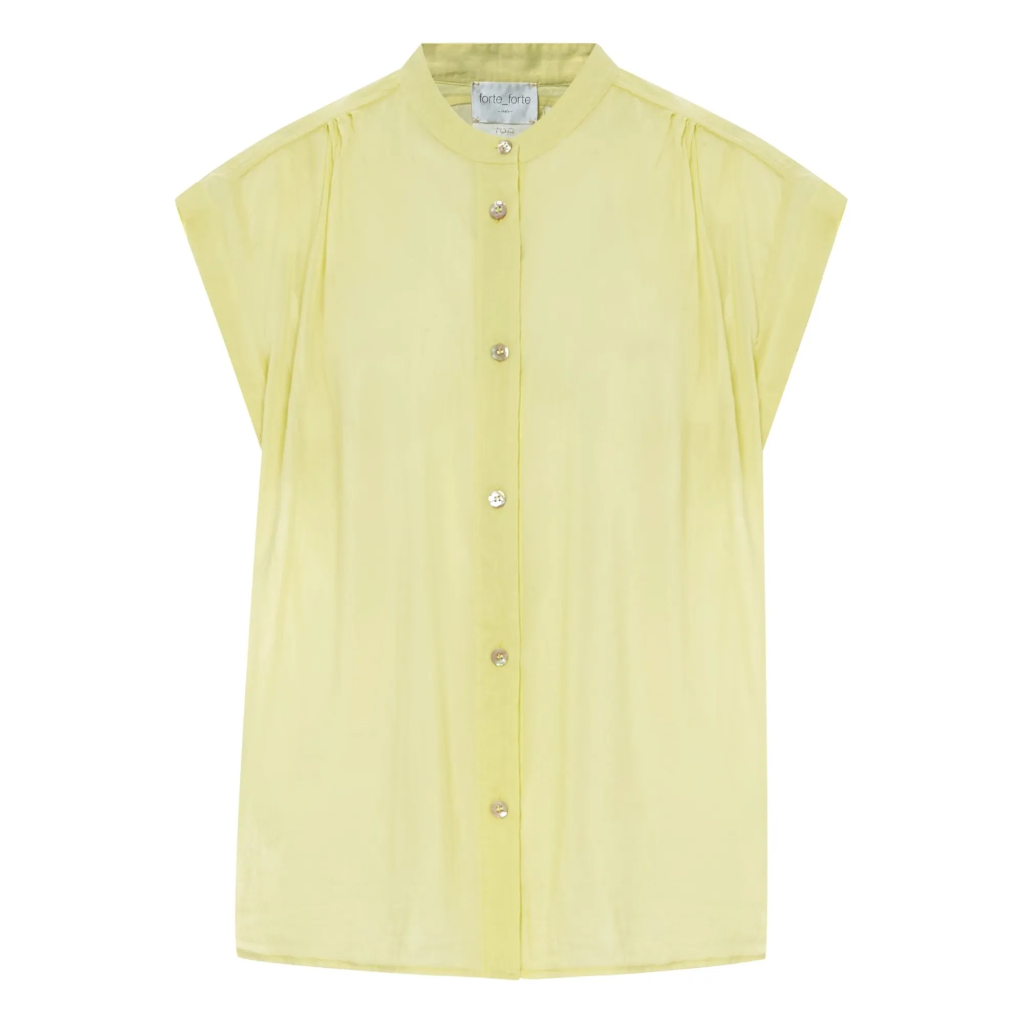 Forte Forte Yellow Cotton And Silk Voile Blouse