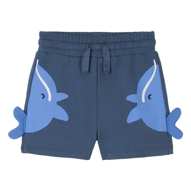 Short Détails Baleines | Bleu