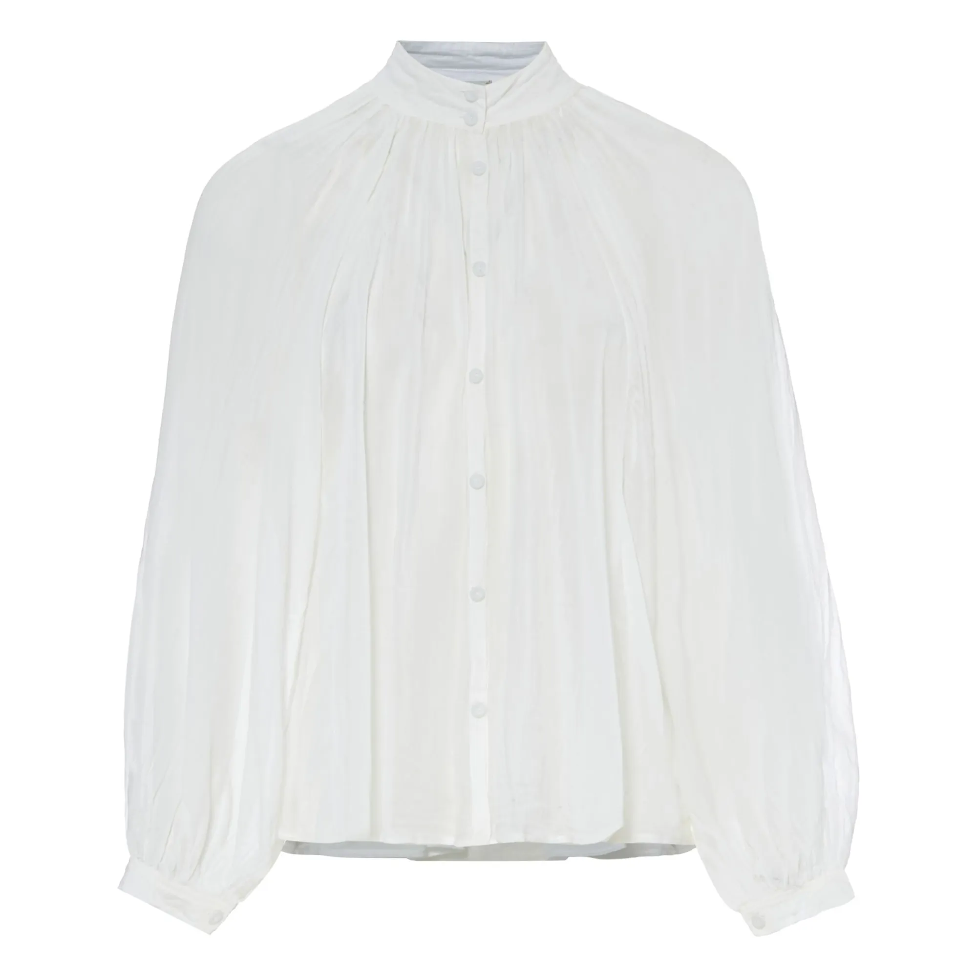 Forte Forte White Bohemian Blouse Cotton And Silk Voile