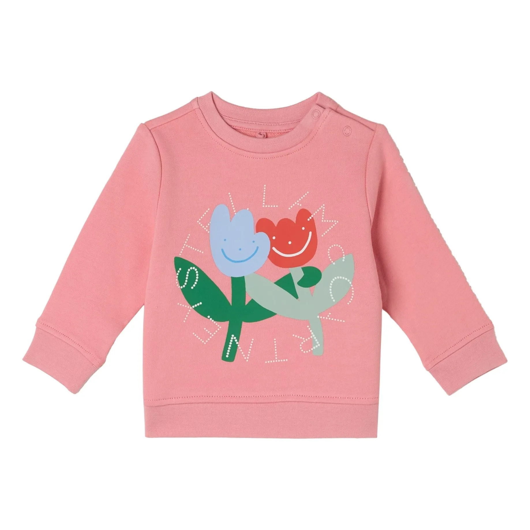 Stella Mccartney Kids Pink Sweat Stella Fleurs