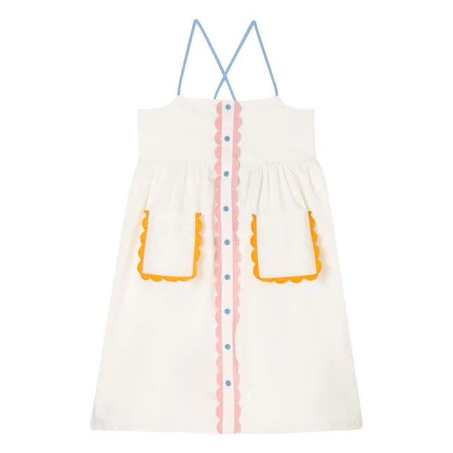 Vestido de contraste | Blanco