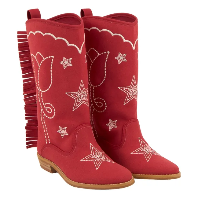 Fringed Santiags | Red