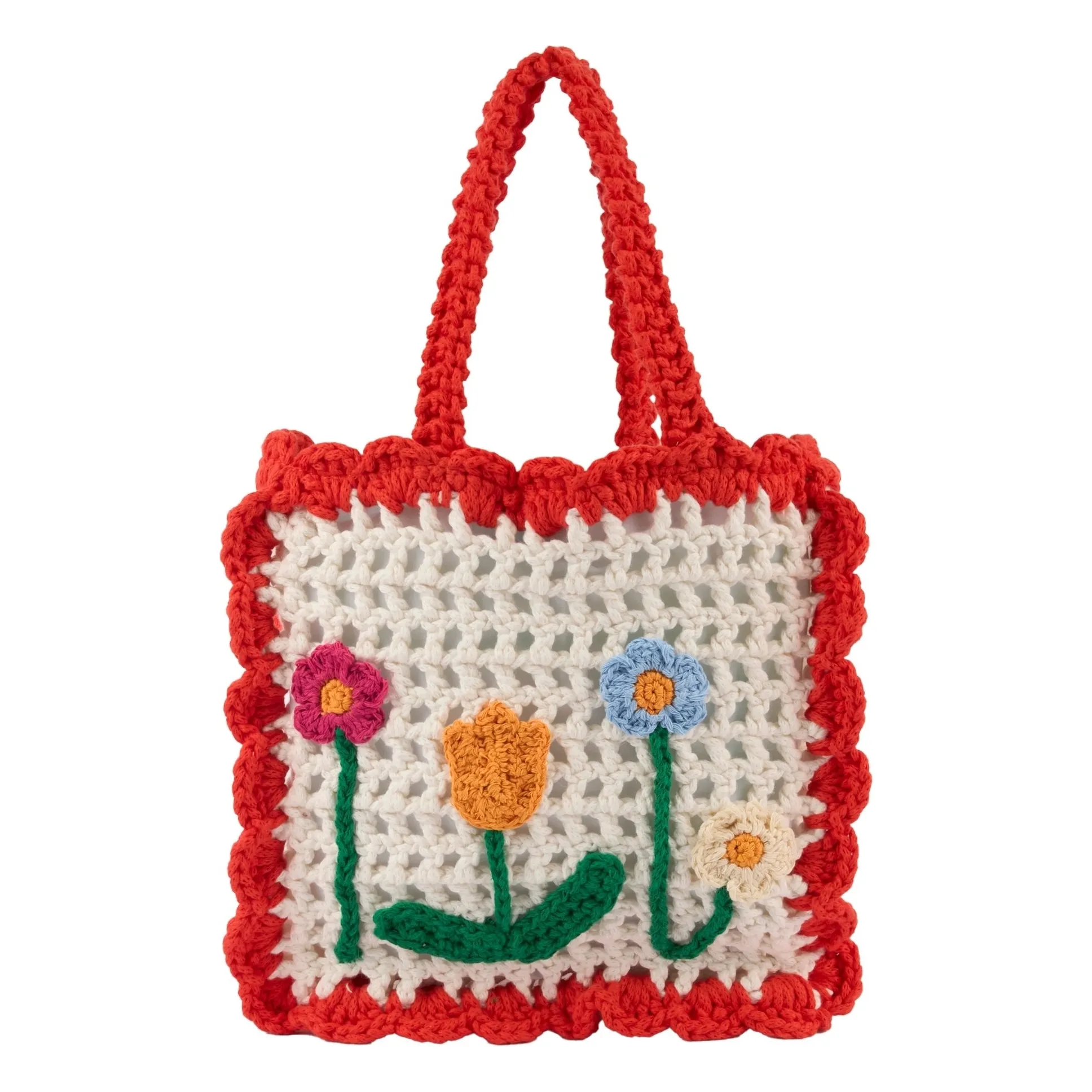 Stella Mccartney Kids Ivory Organic Cotton Crochet Bag