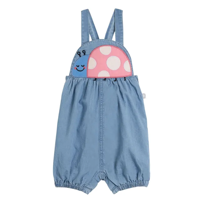 Organic Cotton Coccinelle Denim Dungarees | Blue