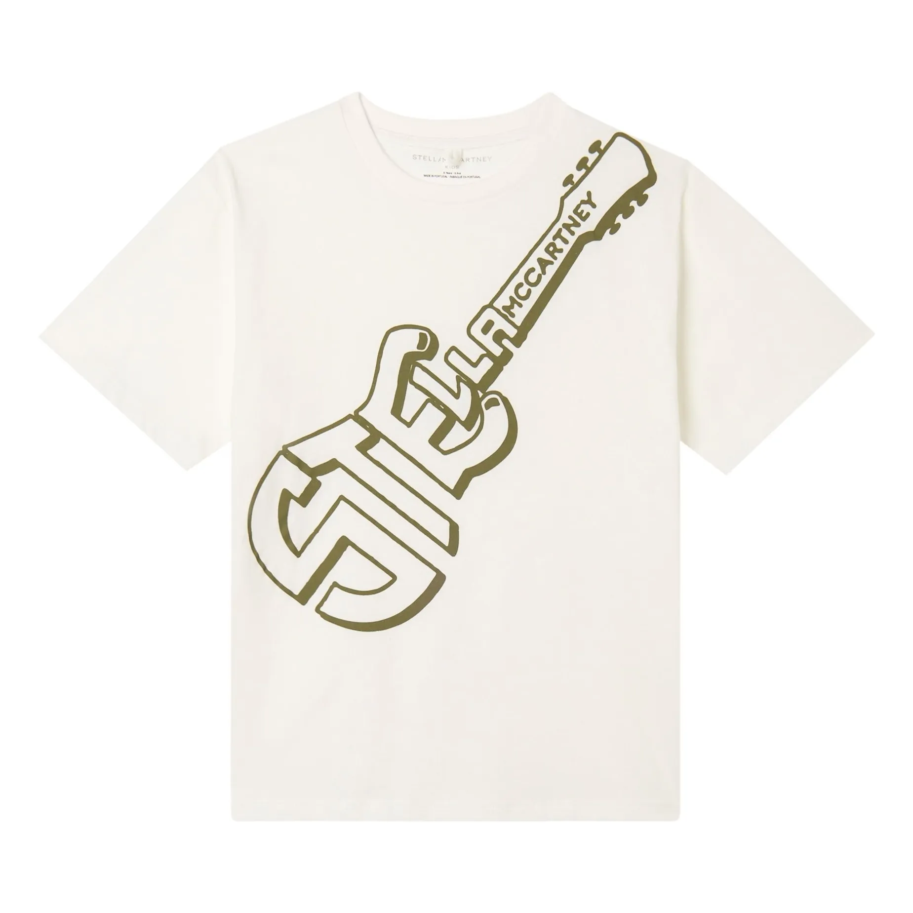 Stella Mccartney Kids Boys Ivory Stella Guitare T-Shirt Organic Cotton