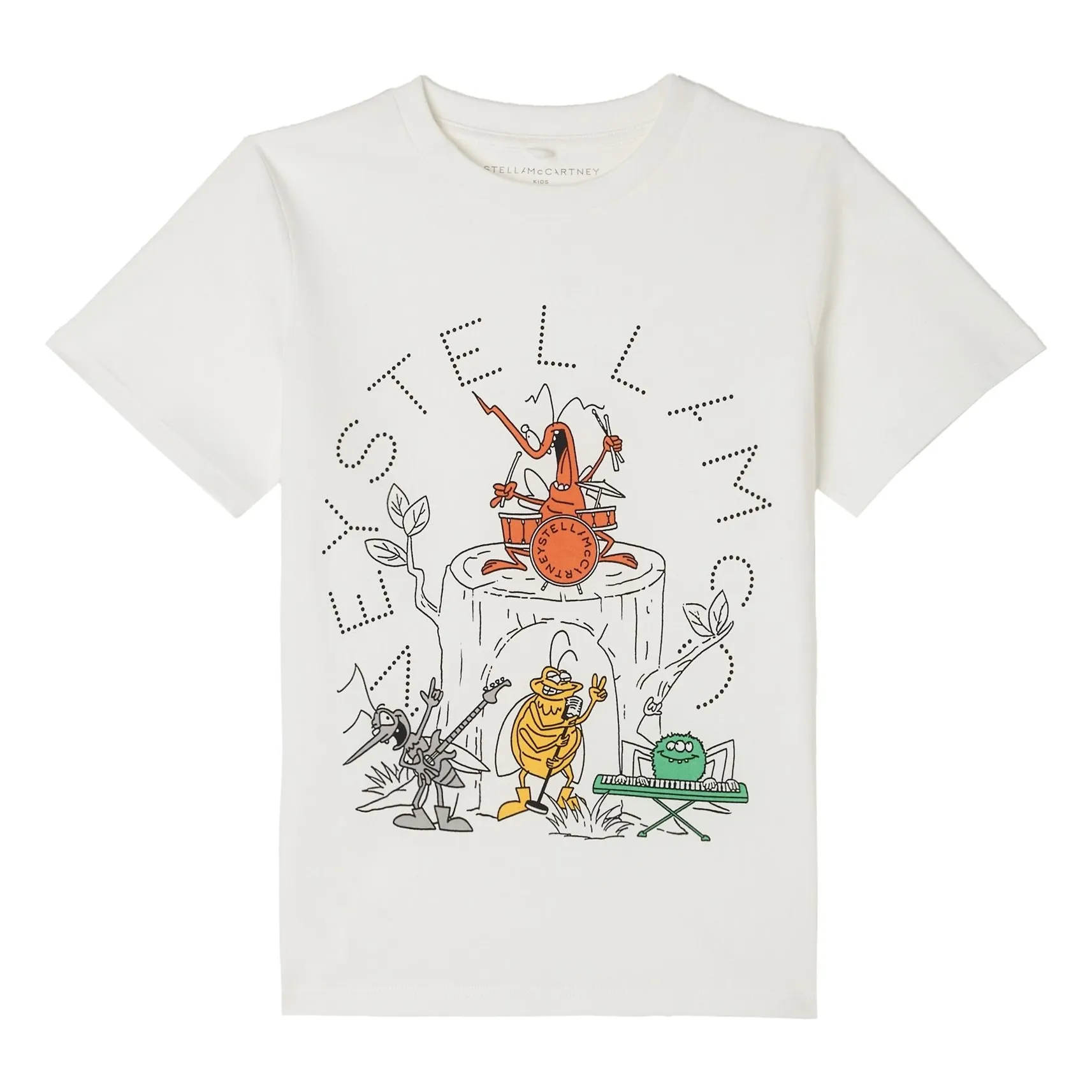Stella Mccartney Kids Boys Ivory Stella Insectes Organic Cotton T-Shirt