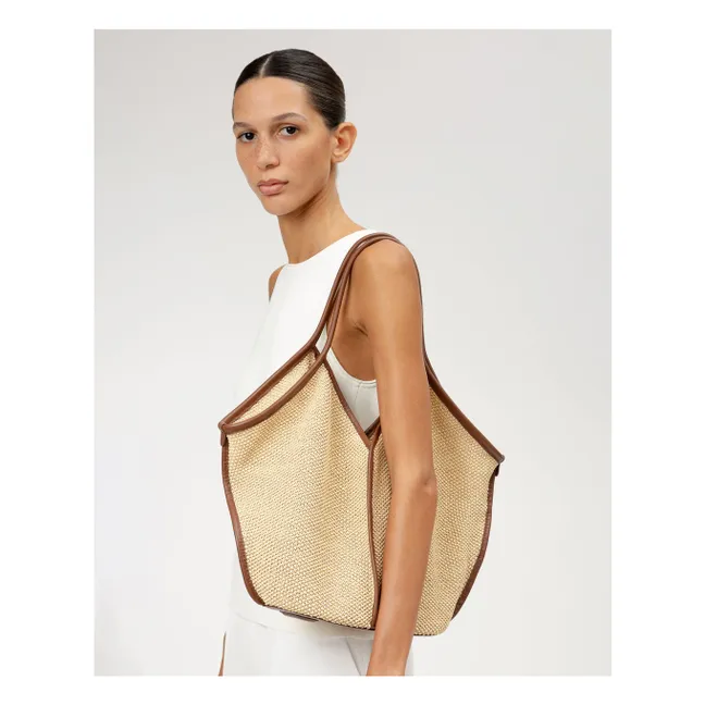 Bolso Calella de rafia suave | Beige