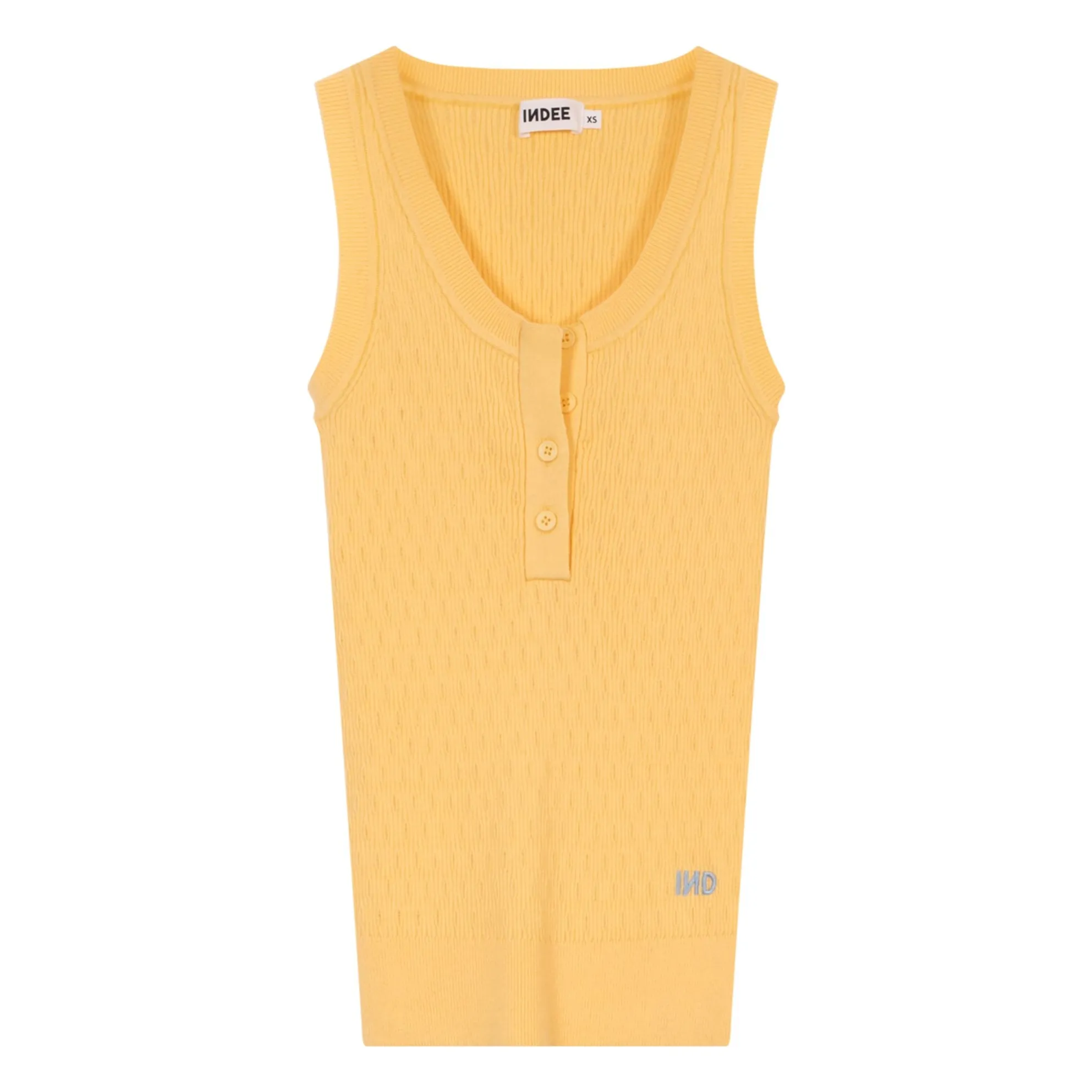 Indee Yellow Volga Ribbed Tank Top