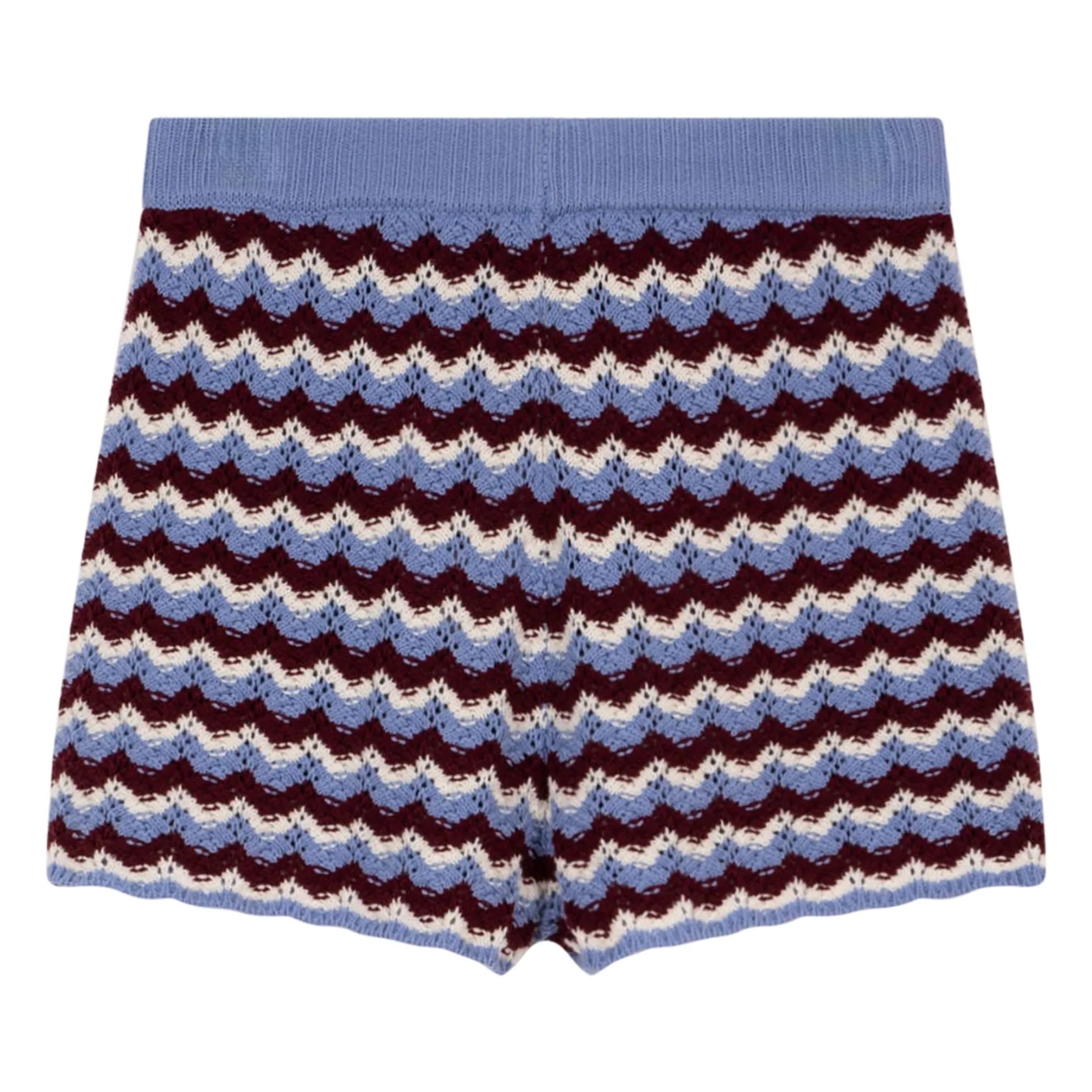 Indee Blue Striped Vitamin Crochet Short