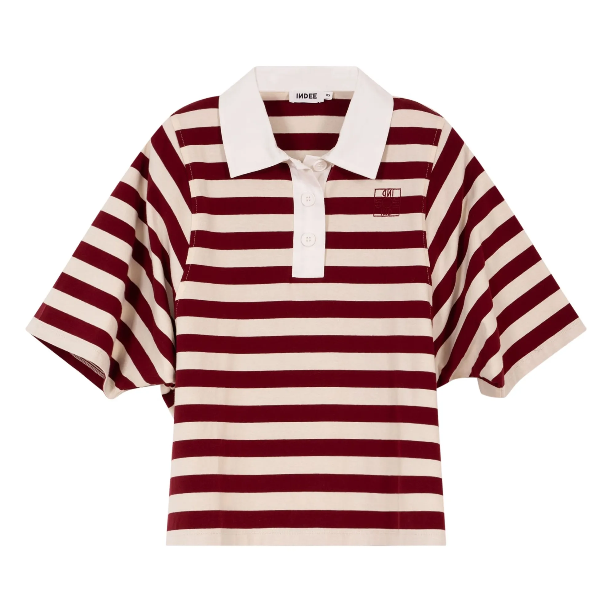 Indee Burgundy Visible Striped Polo Shirt