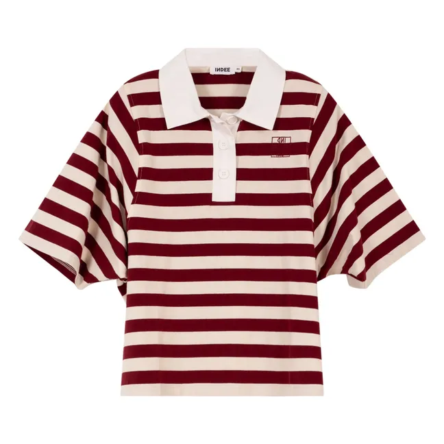 Polo de rayas visibles | Burdeos