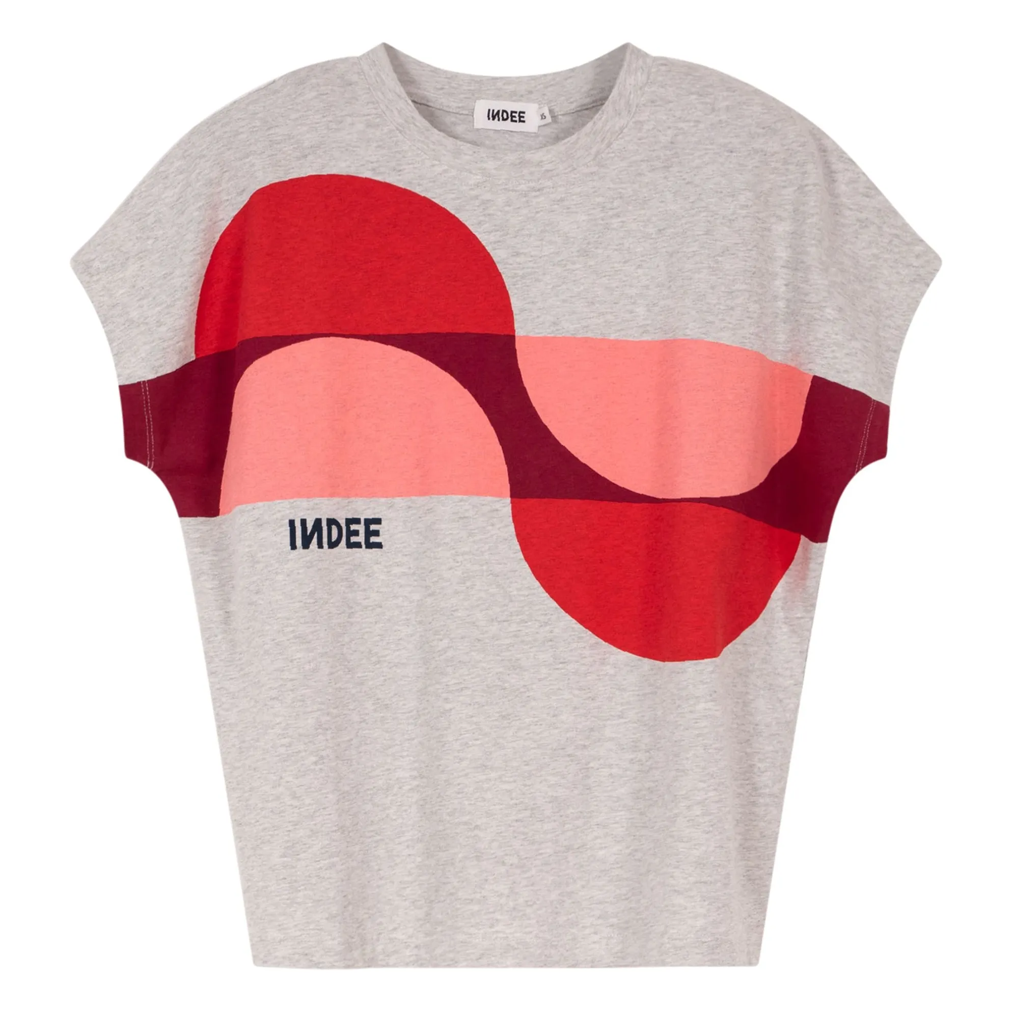 Indee Heather Grey Printed Mink T-Shirt