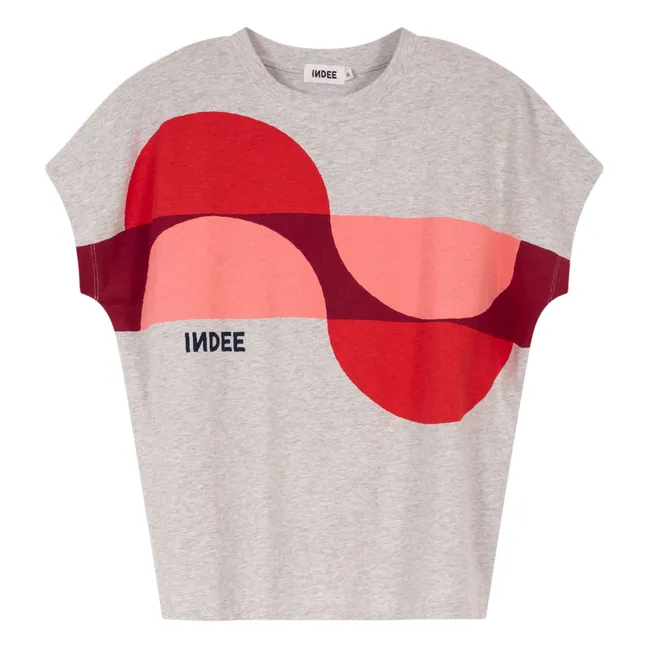 T-shirt Vison Imprimé | Gris chiné