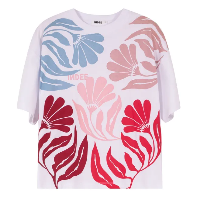 Camiseta Villareal Flowers | Blanco