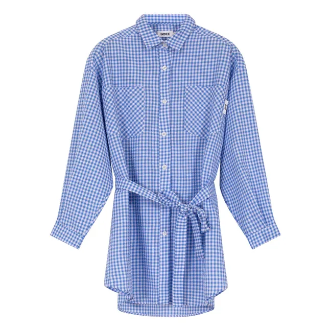 Villaggio Knotted Shirt Dress | Blue