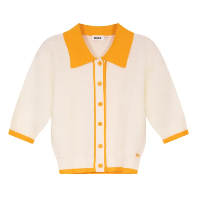 Polo con textura y bordes en contraste Ver | Blanco