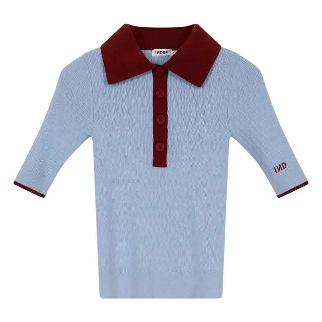 Polo de canalé Vietnam  | Azul Claro