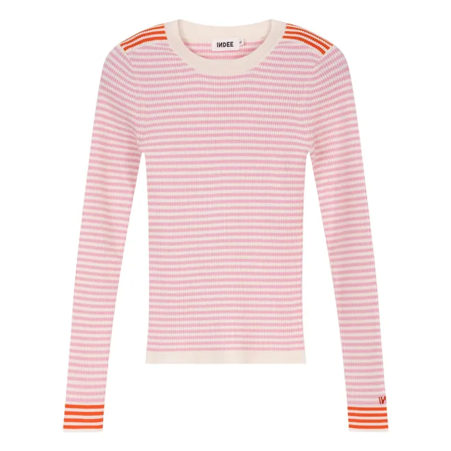 Vesuvio Striped Sweater | Pink