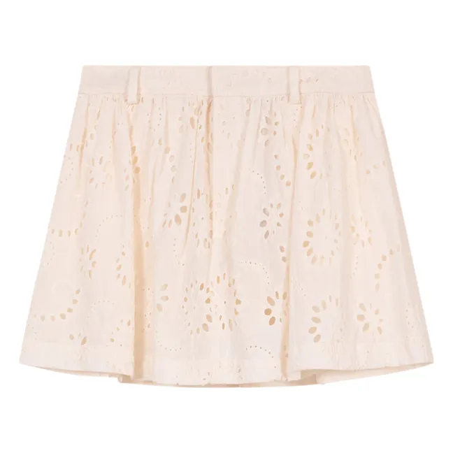 Jupe Short Broderie Anglaise Vendee | Blanc