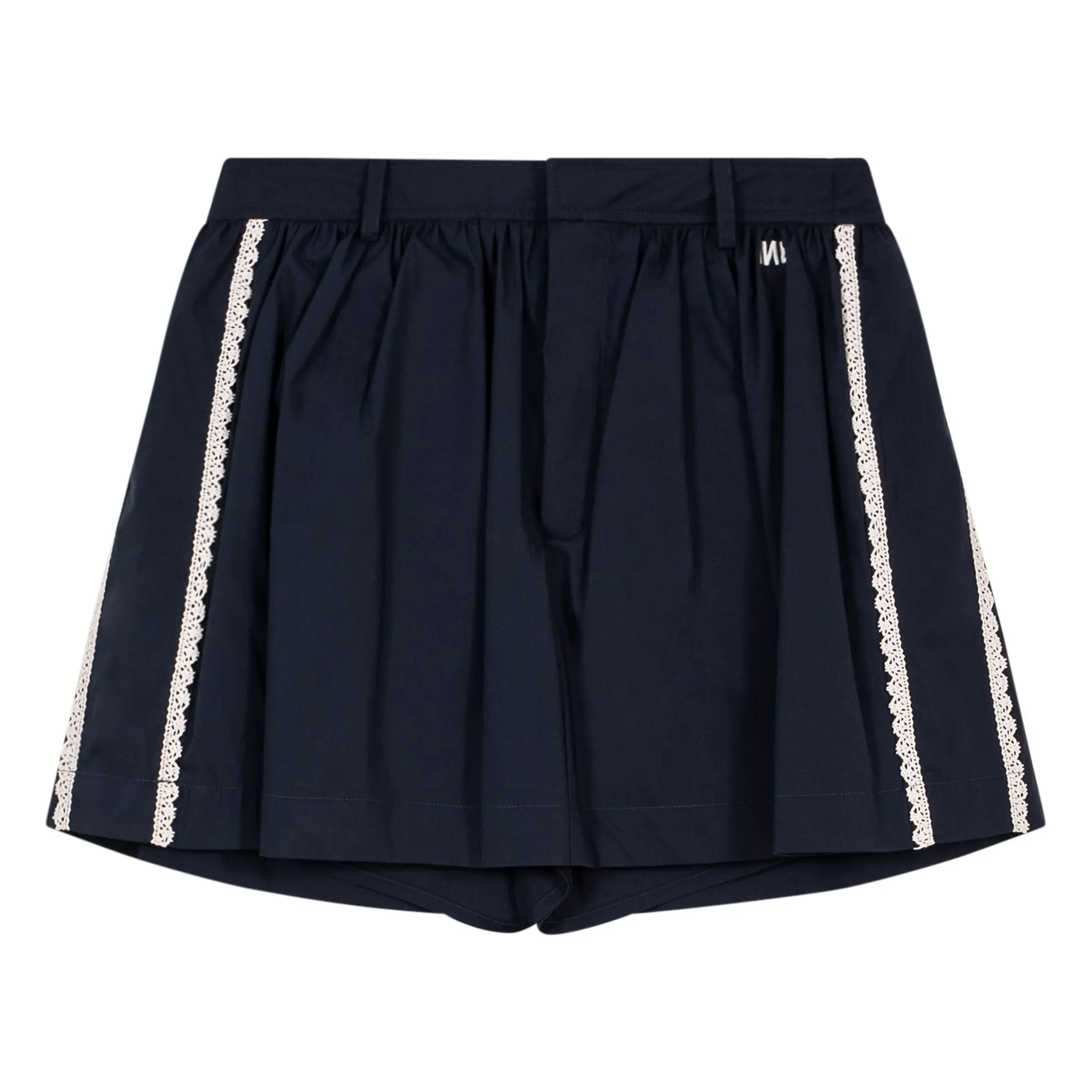 Indee Navy Blue Vasislas Embroidered Short Skirt