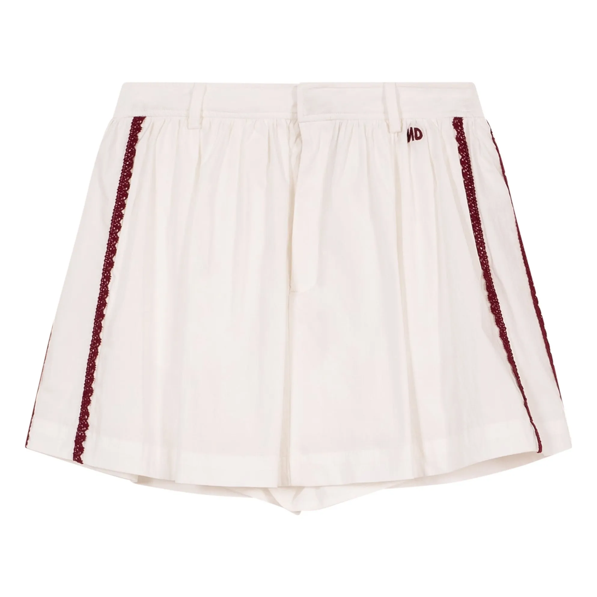Indee White Vasislas Embroidered Short Skirt