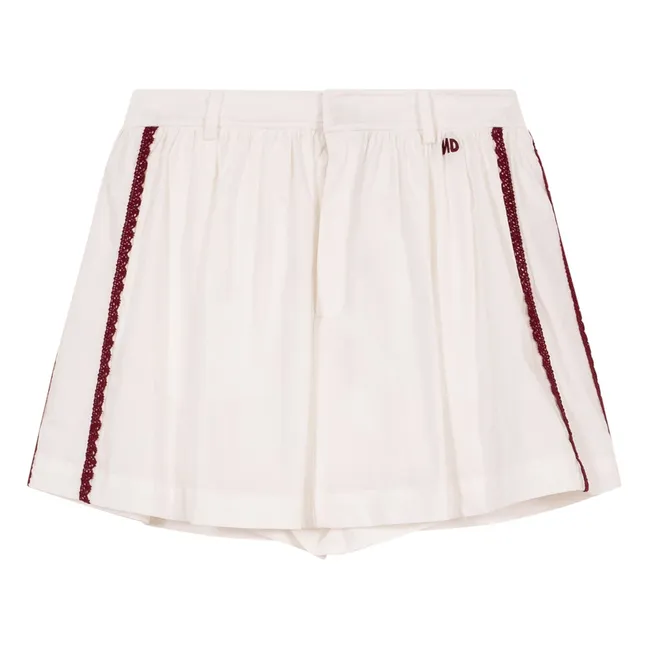 Jupe Short Brodé Vasislas  | Blanc