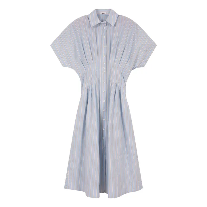 Vestido camisero de rayas Valois | Azul Cielo- Imagen del producto n°0