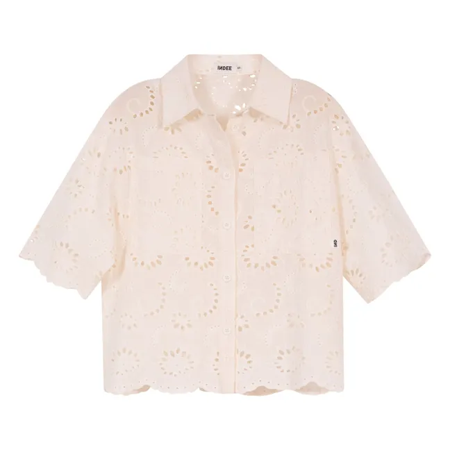 Camisa bordada Valbelle | Blanco