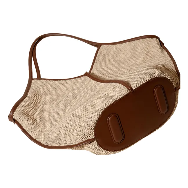 Bolso Calella de rafia suave | Beige