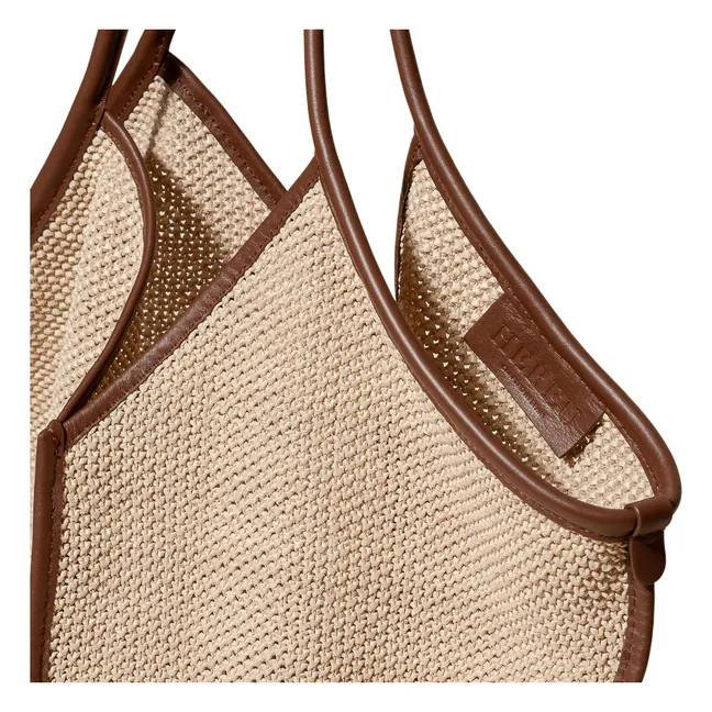 Bolso Calella de rafia suave | Beige