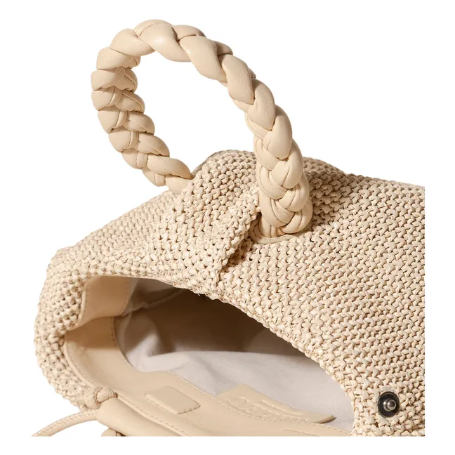 Bolso Bombon M Rafia suave | Beige