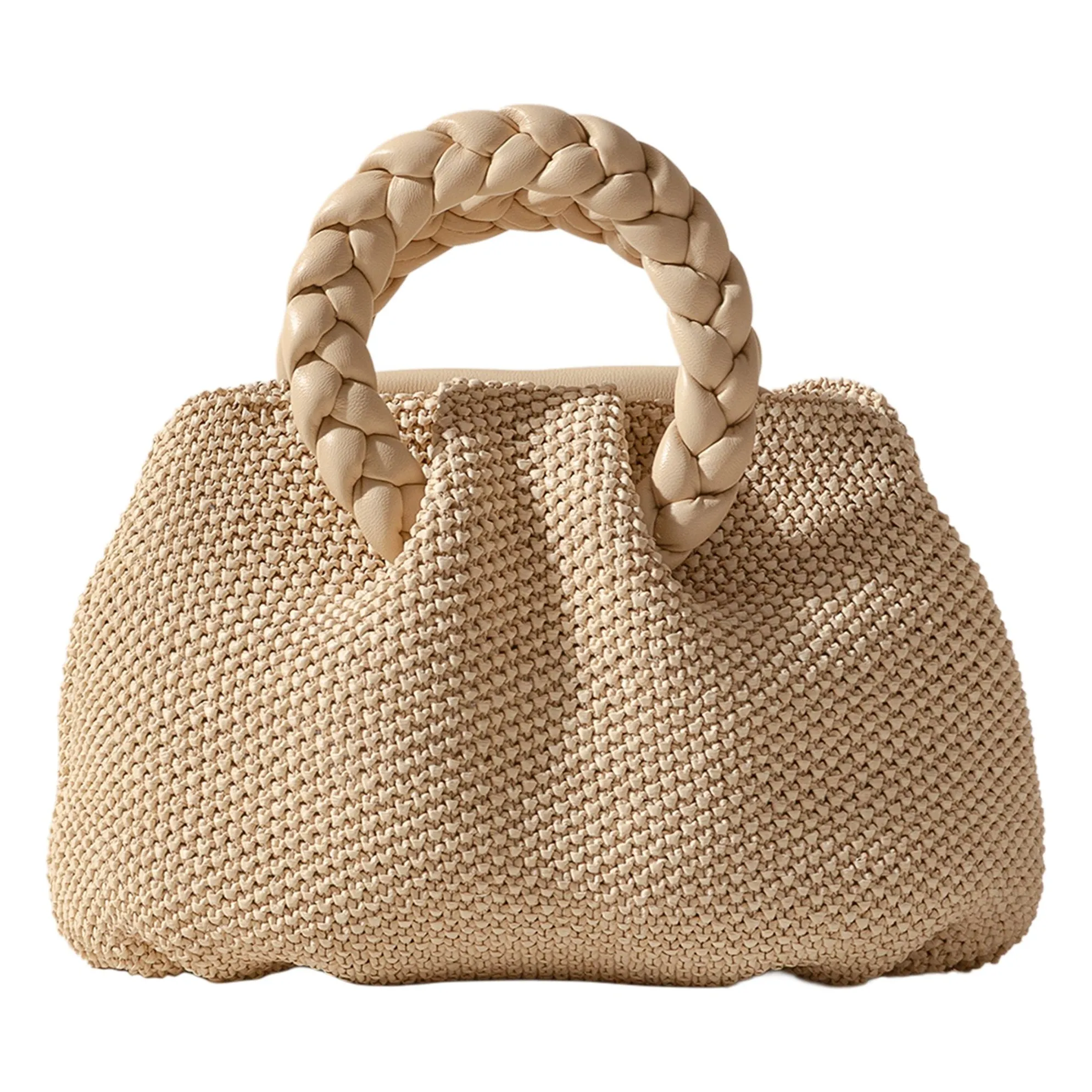 Hereu Beige Bag Bombon M Soft Raffia